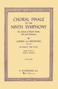 Choral Finale to the Ninth Symphony, Op. 125 SATB Choral Score cover